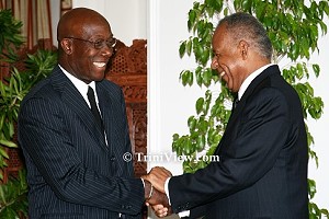 Dr. Keith Rowley and Prime Minister Patrick Manning